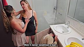 Plumber Steps Aside For Lesbian Couple Exploring Cock On Anniversary