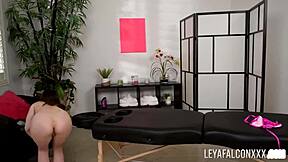 Blonde Babe Leya Falcon Massages Pussy With Jackie Hoff At Party