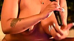 Reaching Orgasm with Big Black Cock by the Poolside