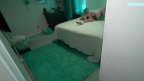 Step Mom Gives Naughty Peeping Step Son Xxx-Mas Blowjob Handjob Titjob Gets Facial