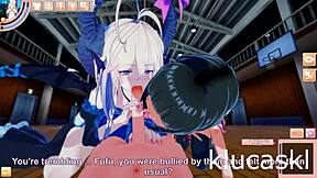 garoto com succubus e elfa fodendo na escola!