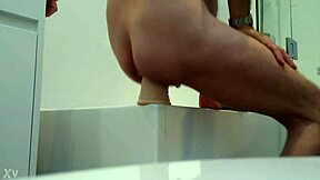 huge dildo stretches tight pussy with intense toy action