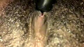 Ebony homemade play with wet beaver and orgasm