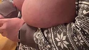 Big Tits MILF in Kitchen Lingerie