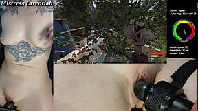 Naked Goth Gamer Girl Mistress Larentiah In Rust Stream