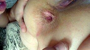 wife's big ass caressed and tongue fucked closeup