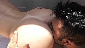 I came so much on the guy's dick at the motel party, then got cum in my mouth