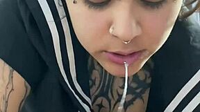 Is That Curvy Prostitute With Big Ass And Tattoo Giving A Homemade Blowjob?