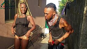 Jasmine candy is a slutty neighbor having quick sex outdoors