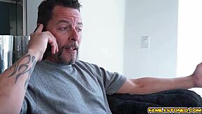 Sophie sativa blows step dad's huge cock