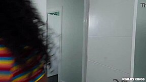 Tiny top big tits in doggystyle face fucking