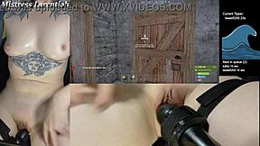 Naked Goth Gamer Girl Mistress Larentiah In Rust Stream