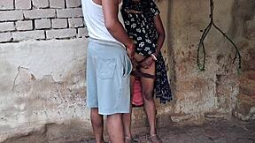 Husband fucks wife in small hut with licking 😏