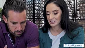 busty babe takes stepdads dick in 3some with father in law mother in law