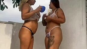 Exhibitionists Flash On The Street For Bricklayers