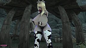 胖精灵妞捆绑骑乘巨屌幻想