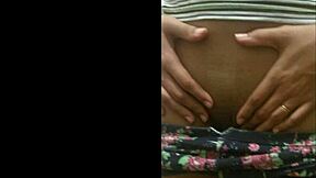 married latina bride sucks in the kitchen during wedding