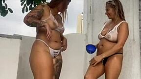 Exhibitionists Flash On The Street For Bricklayers