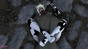 胖精灵妞捆绑骑乘巨屌幻想