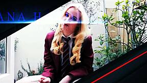 Teen student strips and cums at party?