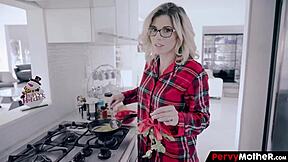 pervymother - unruly stepson devours his refined mothers pussy during the holiday