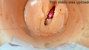 Camera captures a huge cum explosion deep inside a tight space.