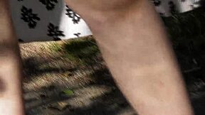 hairy mature flashing nude in public