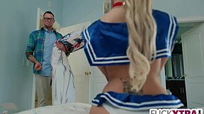 Tiny 18+ Blonde Sailor Doll Gets Deepthroat Fucked Hard!