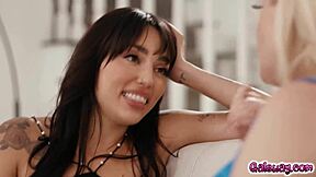 roommates charlotte stokely and vanessa skys have hot lesbian sex in dorm