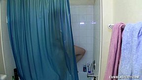 Cumblast handjob in pool bath tub