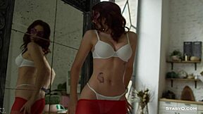 sexy russian redhead ingaq teases in exclusive hd