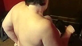 big ass milf hints at orgasm on dildo chair