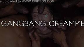 Hot Redhead Babe Gangbanged