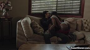 ana foxxx rides her lover's huge white dick crazy