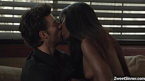 ana foxxx rides her lover's huge white dick crazy