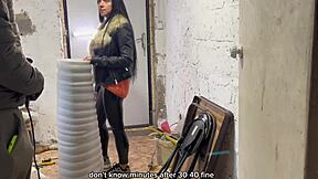 Step mom unexpectedly sucks step son construction worker, he cums in mouth