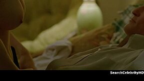 Alexandra Daddario Undresses Fully Naked, Bound In Bondage On The Sofa.