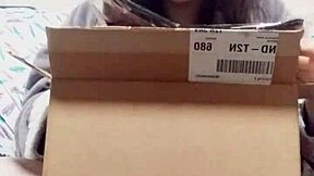 Unboxing Anal Toys in Wet Look Clothes?