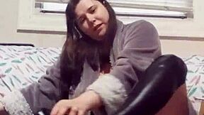 Unboxing Anal Toys in Wet Look Clothes?