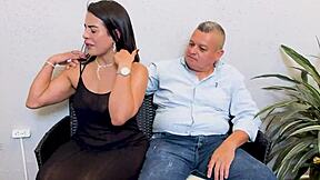 Kiley Eliish fucks her husband's best friend roughly in homemade sex.