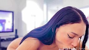 Can a cute latina teen handle her stepbrother's big black cock for the first time?