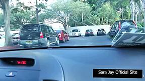 Super hot brunete sara with big tits about to ride huge cock