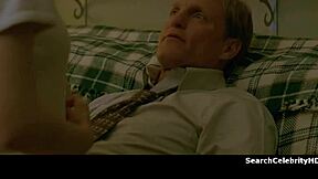 Alexandra Daddario Undresses Fully Naked, Bound In Bondage On The Sofa.