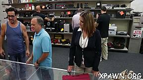 Beauty Contest Winner Fucked Hard in Shop During Sexy Game. Orgasm Hits in Wild Competition.
