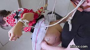 Sexy nympho was taken in butthole madhouse for uninhibited treatment!