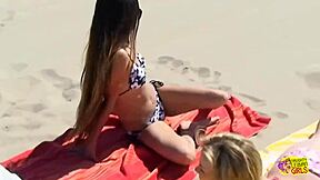 Lesbian Group Bangs Hard After Beach Volleyball Game