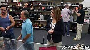 Beauty Contest Winner Fucked Hard in Shop During Sexy Game. Orgasm Hits in Wild Competition.