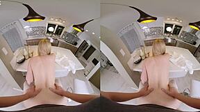 vrconk blonde slut cheating on husband with local milkman vr porn