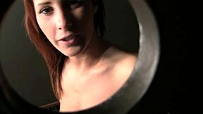 Amateur Model Sucks Big Black Cock Through Hole In Rough Interracial