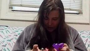 Unboxing Anal Toys in Wet Look Clothes?